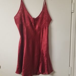 80s Val Mode Burgundy Red Lace top Cami